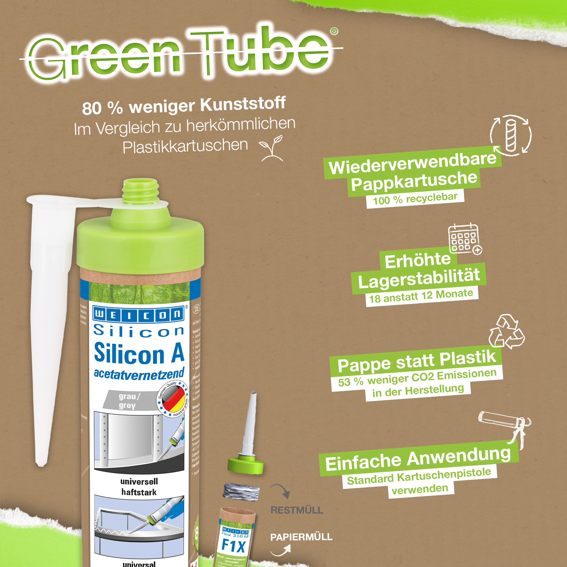 Silicone A | acetoxy-curing and fungicidal sealant