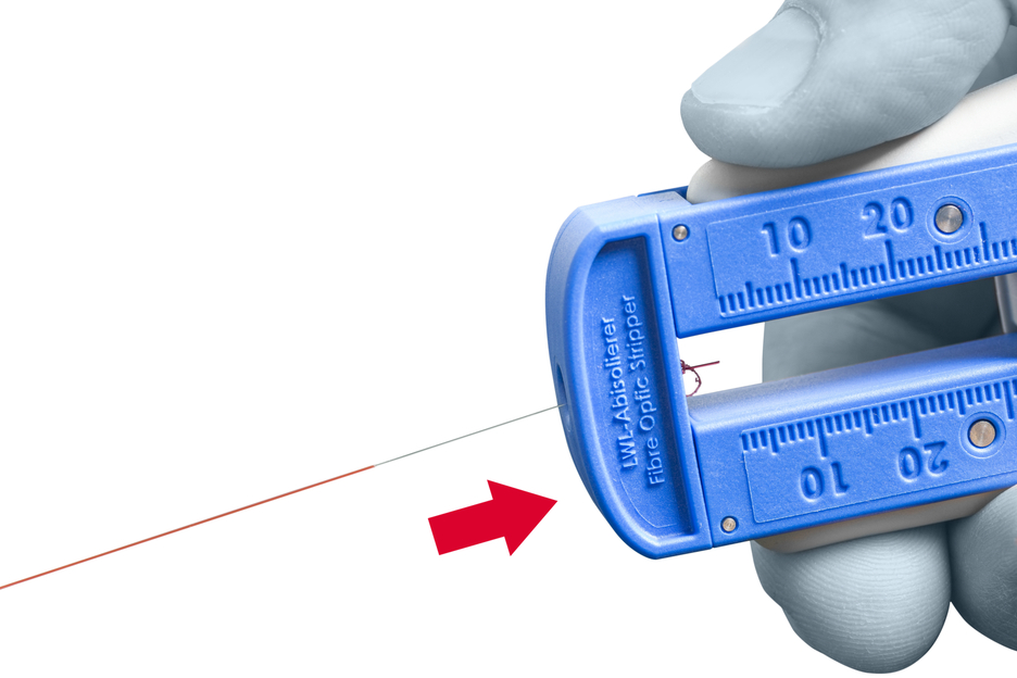 Fibre Optic Stripper | for stripping fibre optic cables Ø 0,125 mm I precise work due to adjustable length stop from 5 - 45 mm