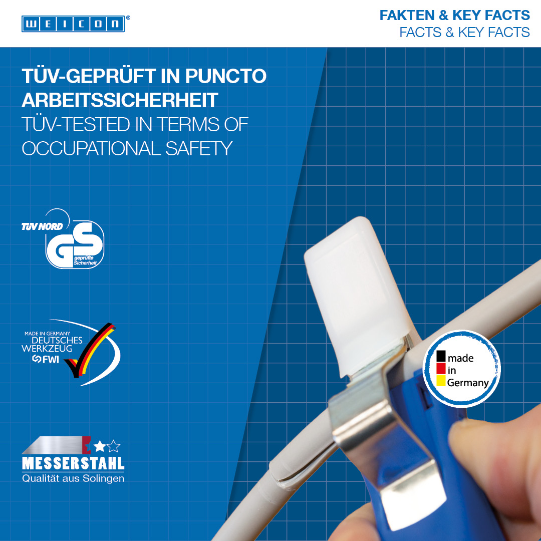 Cable Stripper No. 4 - 28 H | with 2-component and fibreglass-reinforced plastic handle I with hook blade and protective cap I working range 4 - 28 mm Ø