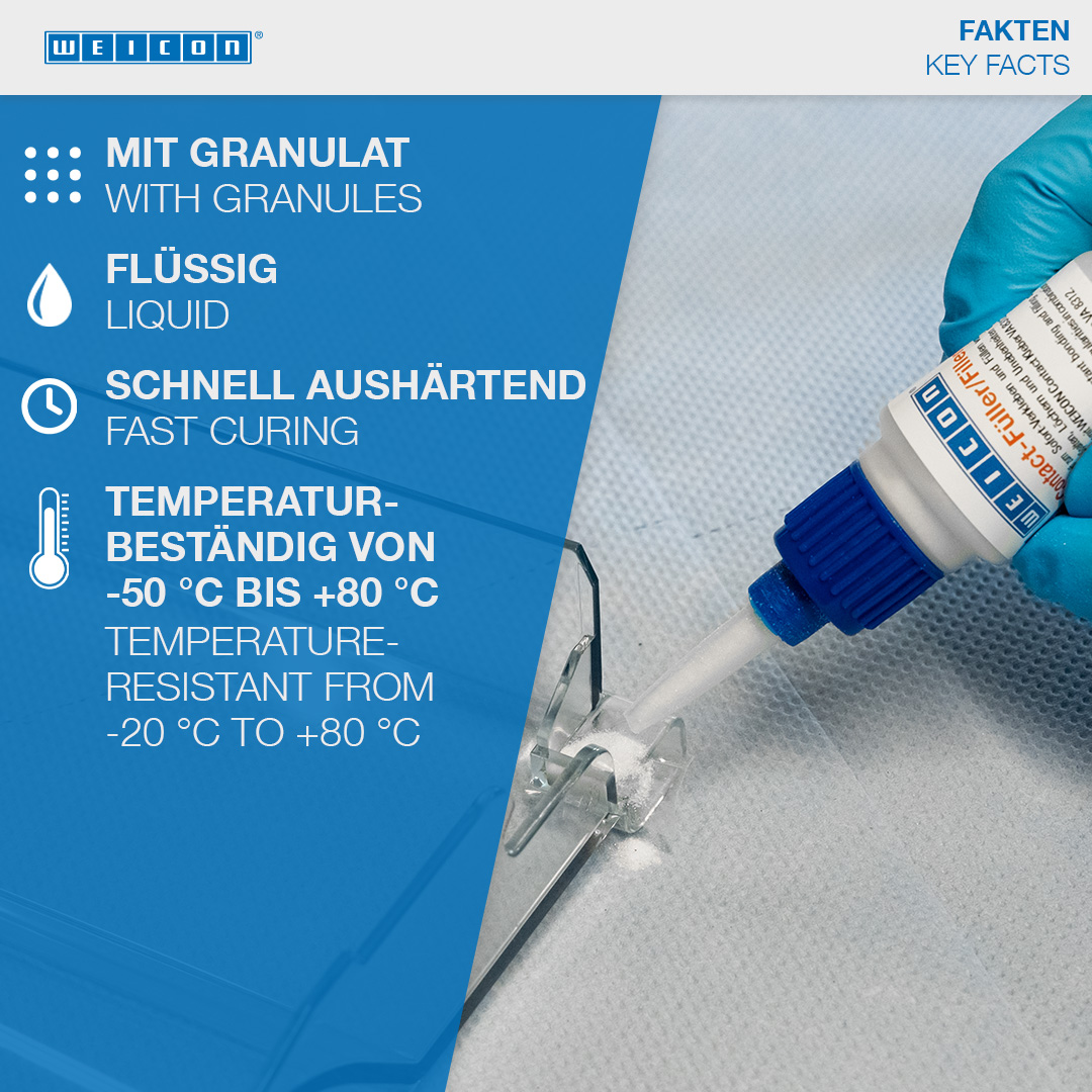 Contact-Filler Set | transparent special filler and cyanoacrylate adhesive Contact VA 8312