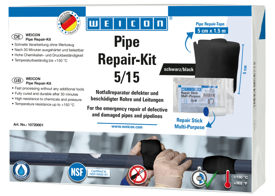 Pipe Repair-Kit | for emergency repairs on damaged pipes and lines Pipe Repair-Kit | for emergency repairs on damaged pipes and lines