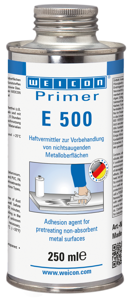 Primer E 500 | bonding agent for non-absorbent metal surfaces, especially for silicones Primer E 500 | bonding agent for non-absorbent metal surfaces, especially for silicones