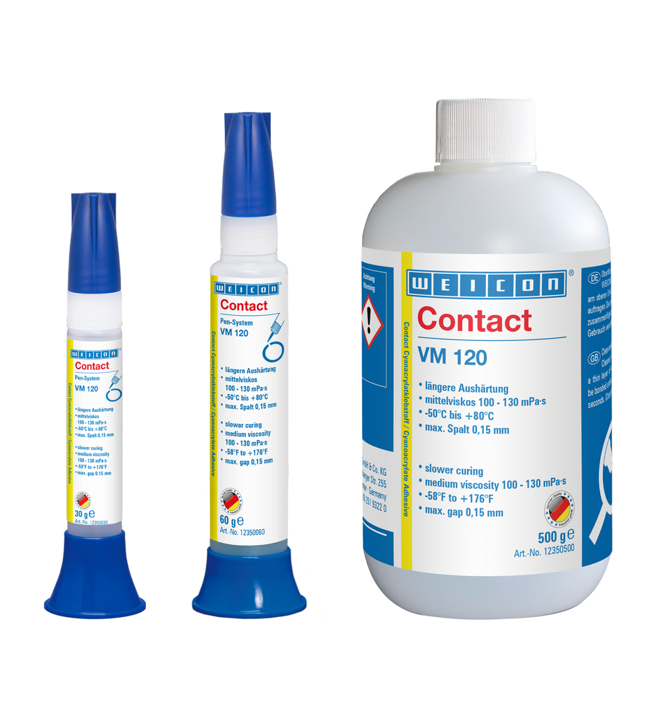 VM 120 Cyanoacrylate Adhesive | instant adhesive with medium viscosity for metal