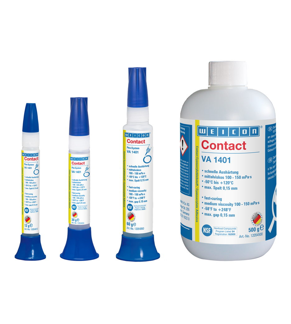 VA 1401 Cyanoacrylate Adhesive | instant adhesive for fabric, foam rubber and large-pored elastomers