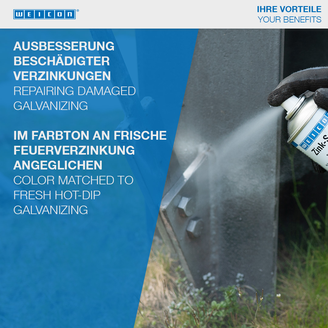 Zinc Spray bright grade | cathodic corrosion protection with approval for use in the food sector