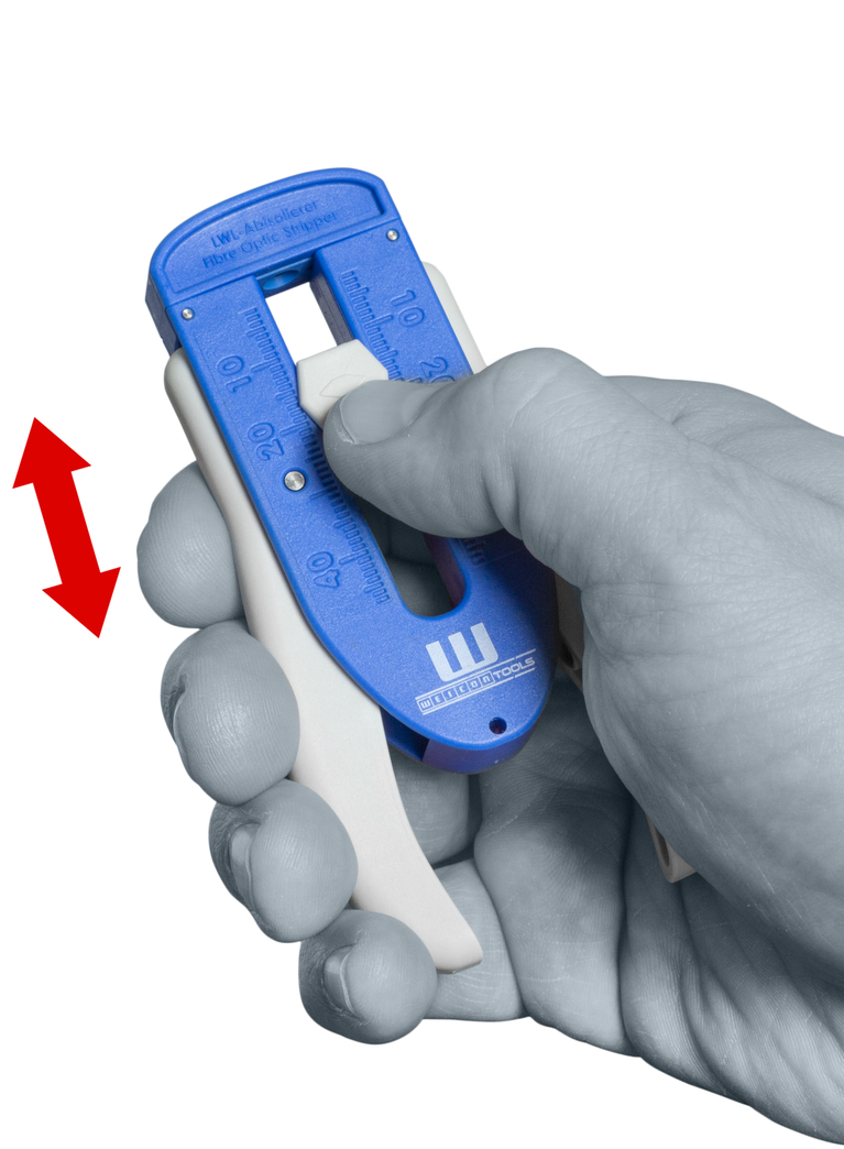 Fibre Optic Stripper | for stripping fibre optic cables Ø 0,125 mm I precise work due to adjustable length stop from 5 - 45 mm