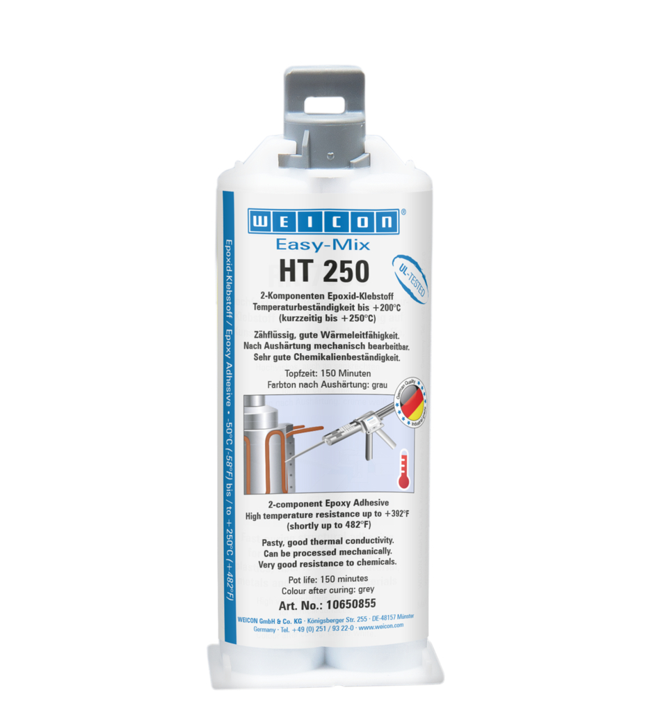 WEICON Easy-Mix HT 250 Epoxy Adhesive | Epoxy adhesive resistant to high temperatures up to 250 °C