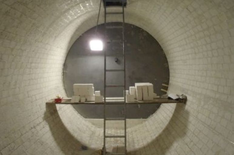 White mill from the inside