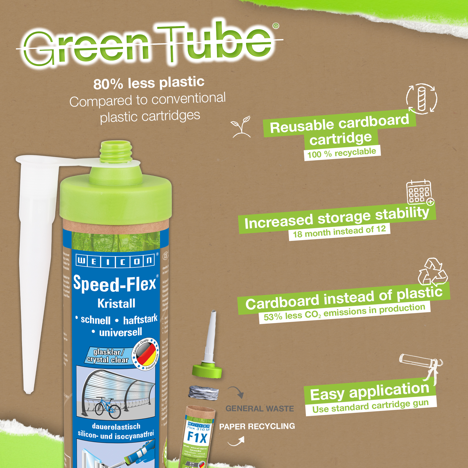 Speed-Flex® Crystal MS-Polymer | adhesive and sealant for crystal-clear bonds, based on MS-Polymer