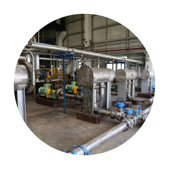 Inside a power plant