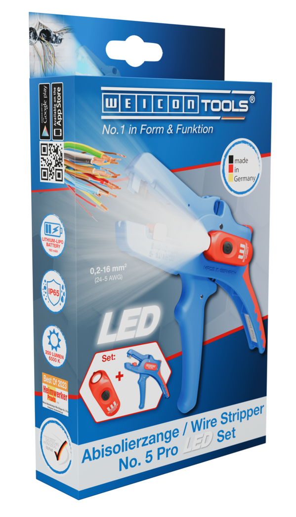 Wire Stripper No. 5 Pro LED Set
 | 2-piece set incl. wire stripper and LED Work Light