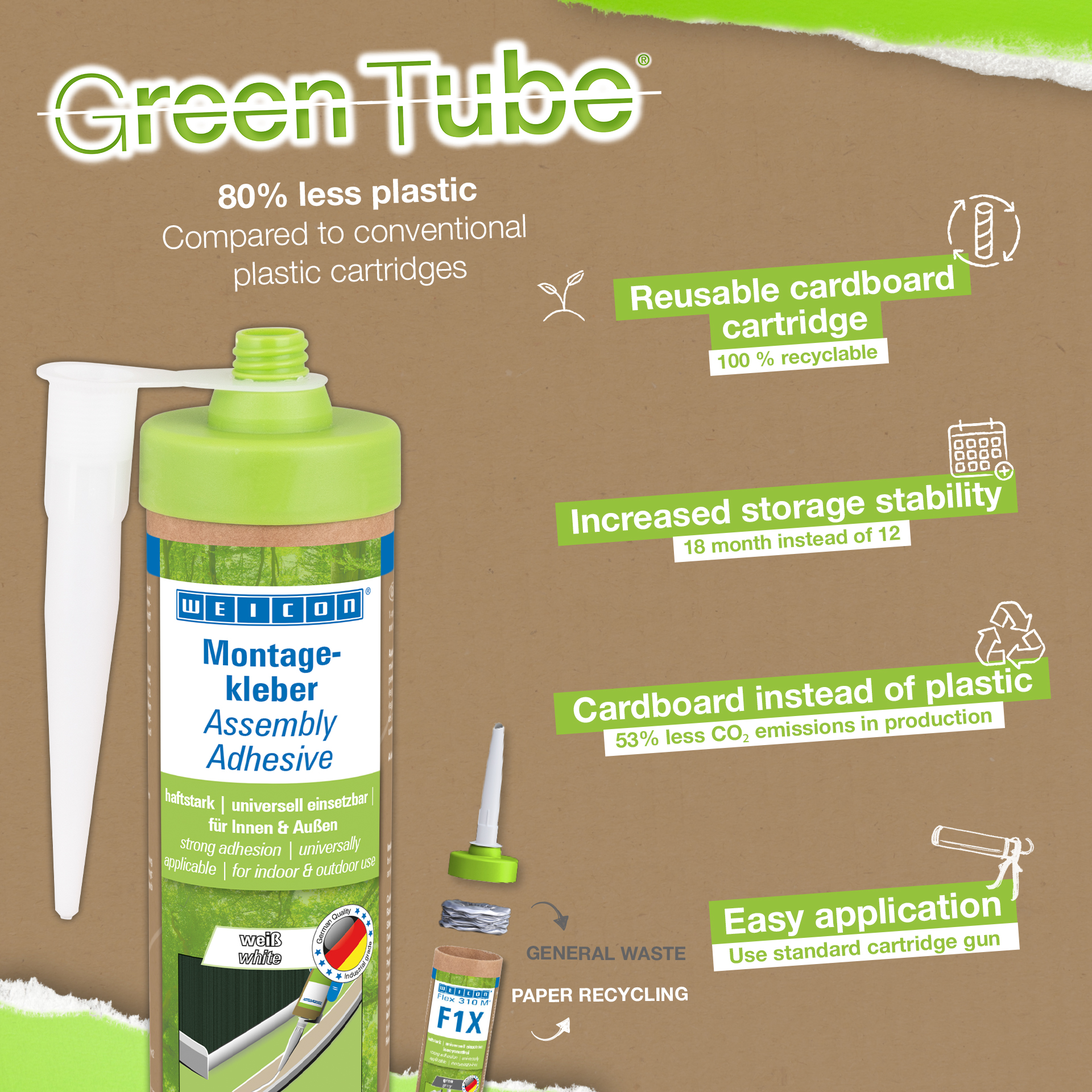 WEICON Green Tube Assembly Adhesive