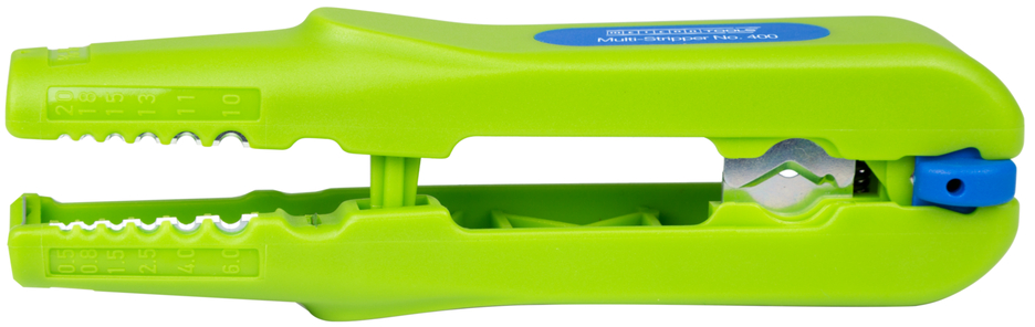 Multi-Stripper No. 400  Green Line | Sustainable stripping tool I multifunctional stripper, working range stripping 0,5 - 6,0 mm² I skinning 8 - 13 mm Ø I Multifunctional with 4 functions Multi-Stripper No. 400  Green Line | Sustainable stripping tool I multifunctional stripper, working range stripping 0,5 - 6,0 mm² I skinning 8 - 13 mm Ø I Multifunctional with 4 functions