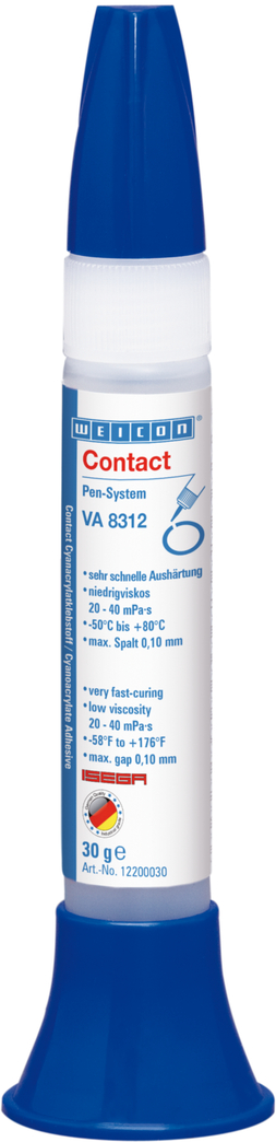 VA 8312 Cyanoacrylate Adhesive | instant adhesive for the food sector as well as EPDM elastomers and rubber VA 8312 Cyanoacrylate Adhesive | instant adhesive for the food sector as well as EPDM elastomers and rubber