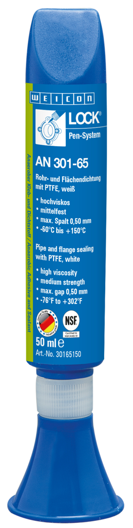 WEICONLOCK® AN 301-65 Pipe and Flange Sealing | with PTFE, medium strength, with drinking water approval WEICONLOCK® AN 301-65 Pipe and Flange Sealing | with PTFE, medium strength, with drinking water approval
