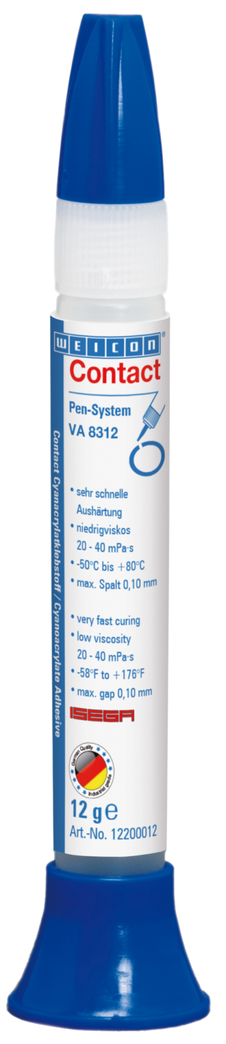 VA 8312 Cyanoacrylate Adhesive | instant adhesive for the food sector as well as EPDM elastomers and rubber VA 8312 Cyanoacrylate Adhesive | instant adhesive for the food sector as well as EPDM elastomers and rubber