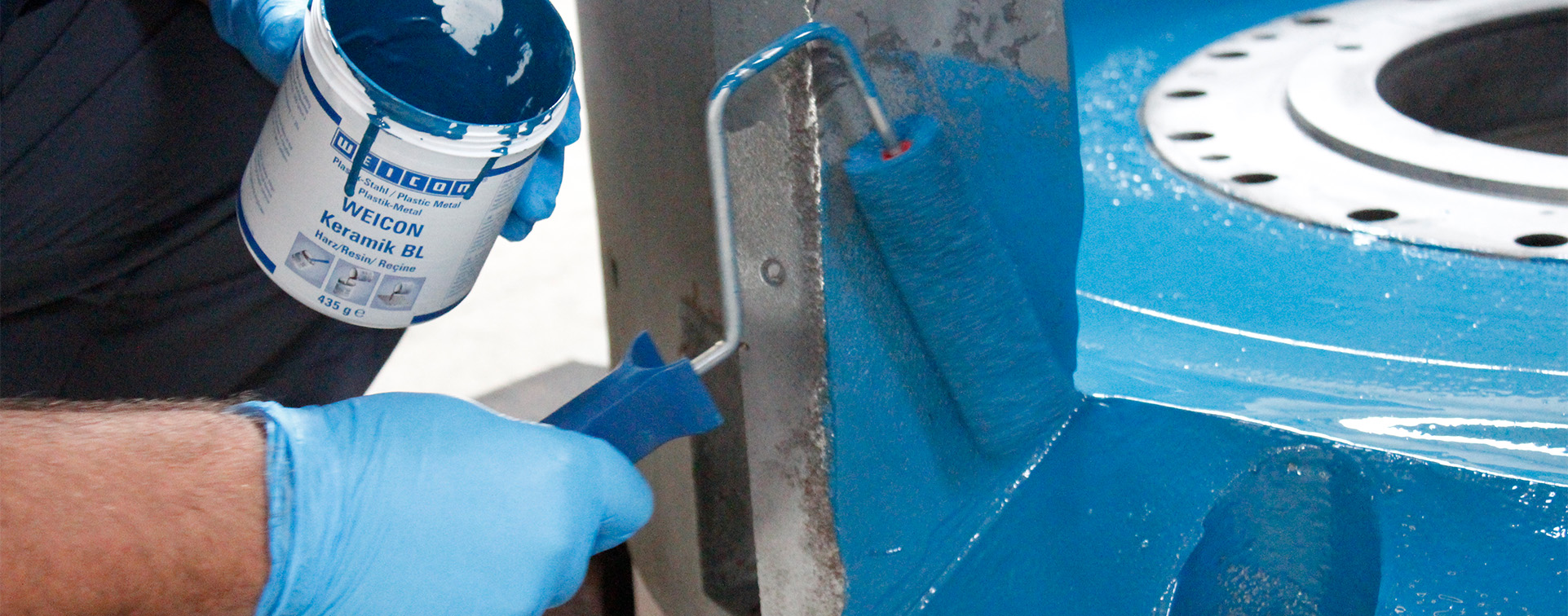 Auftrag Epoxidharz-System Weicon Keramik BL