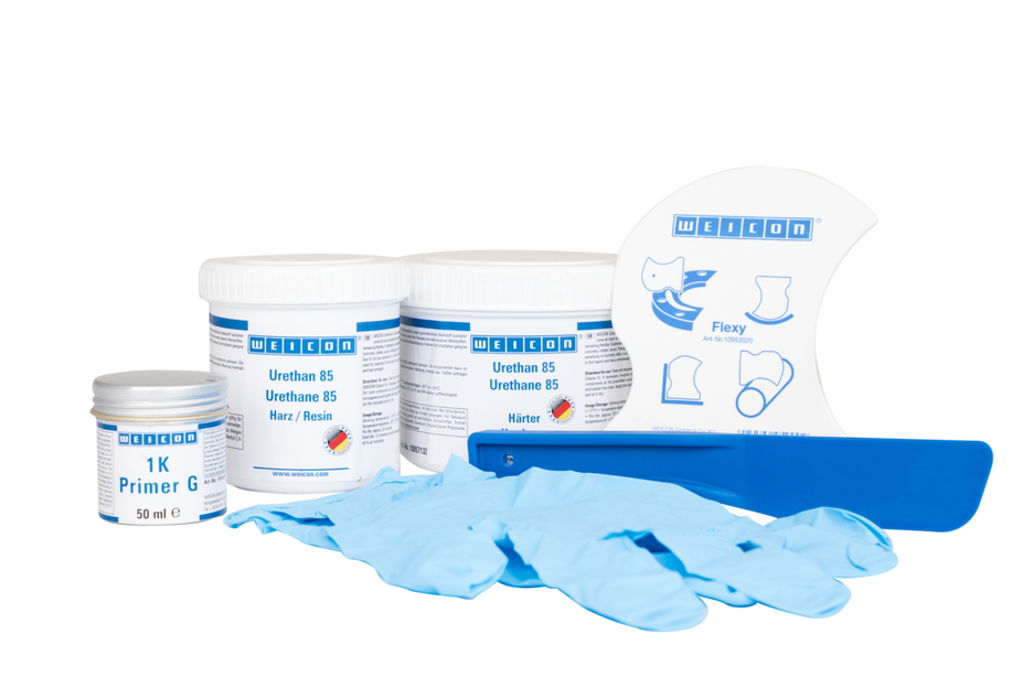 Belt Repair-Kit | polyurea repair and coating compound for rubber surfaces, work pack Belt Repair-Kit | polyurea repair and coating compound for rubber surfaces, work pack